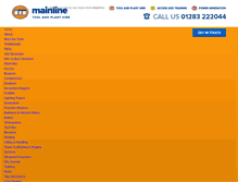 Tablet Screenshot of mainline-hire.co.uk
